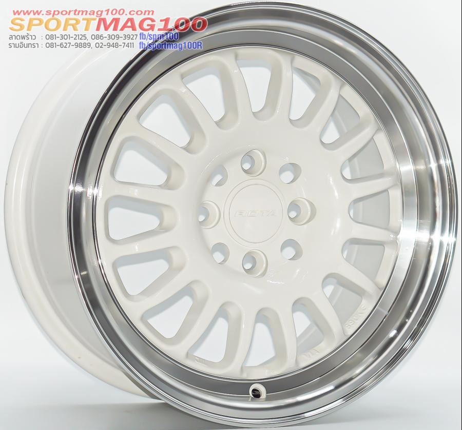 ล้อแม็ก Rota Track R2 ขอบ 15นิ้ว 4รู100 ET35 ขาวขอบเงา กว้าง 7นิ้ว