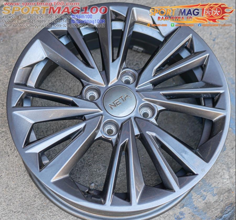 ล้อแม็กป้ายแดง Neta-V 4รู114 กันเมทาลิก 6-16นิ้ว(ลาดพร้าว มี1 วง)