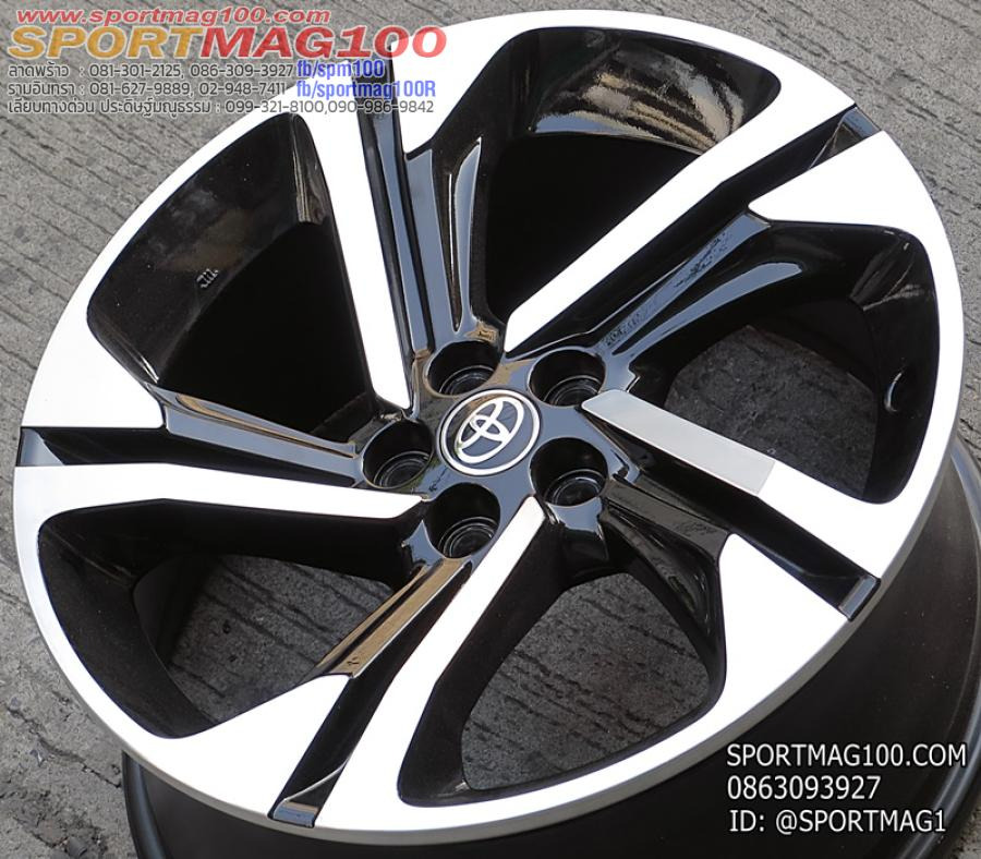ล้อแม็กป้ายแดง Toyota Yaris Cross 5รู100 ดำหน้าหน้า 7-18นิ้ว(รามอินทรา)