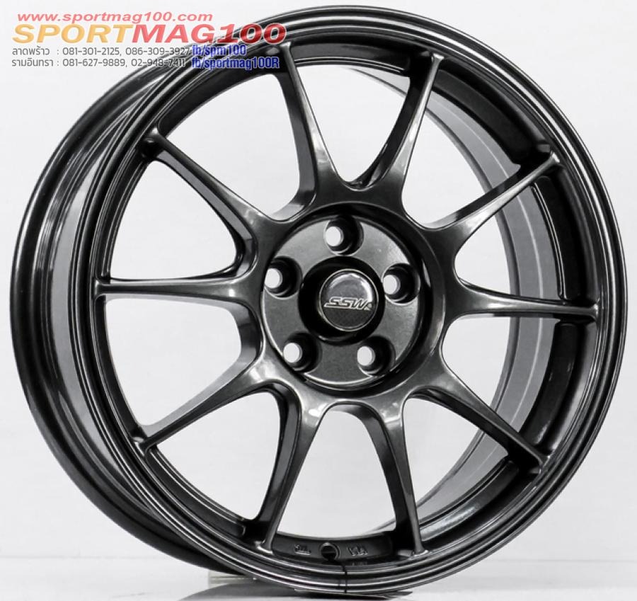 ล้อแม็ก SSW TC105 S333 5รู100 สีกันเมทาลิก Offset35 กว้าง 7นิ้ว ขอบ 16นิ้ว