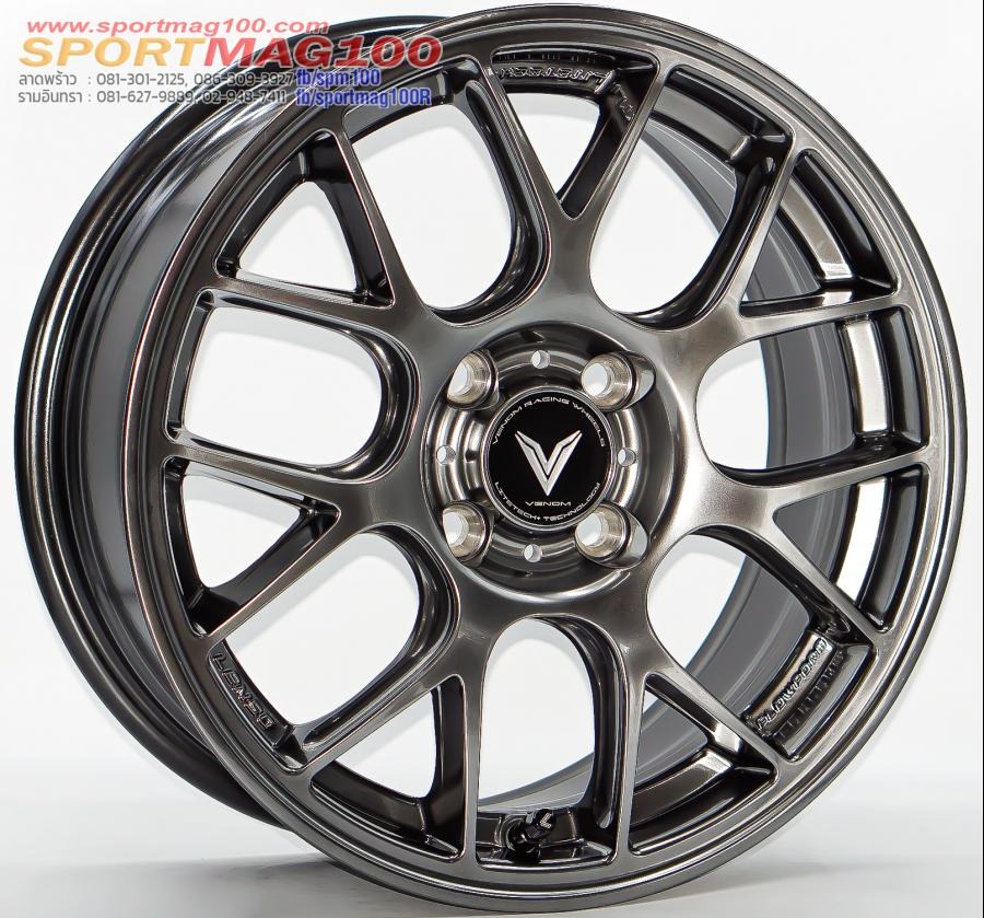 ล้อแม็ก Lenso Eurospeed Litetech+ FlowForming ขอบ 15 กว้าง 6.5นิ้ว 4รู100 Offset38 สีไฮเปอร์แบล็ค