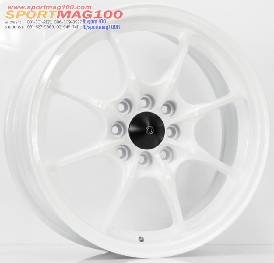 ล้อแม็ก MF8 Mugen AOW19 FlowForming ขอบ 16 กว้าง 7นิ้ว 4รู100/114 Offset35 สีขาว