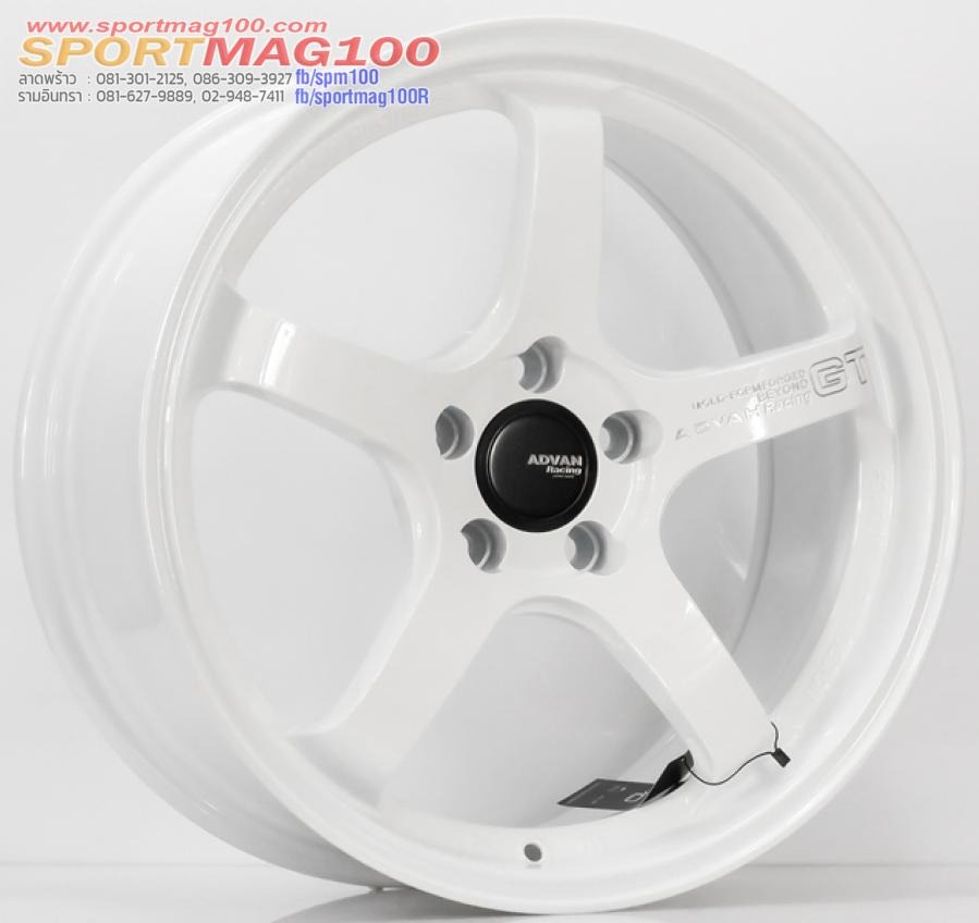 ล้อแม็ก Flowforming Advan GT ขอบ 18 กว้าง 8.5นิ้ว 5รู114.3/112 Offset35 สีขาว