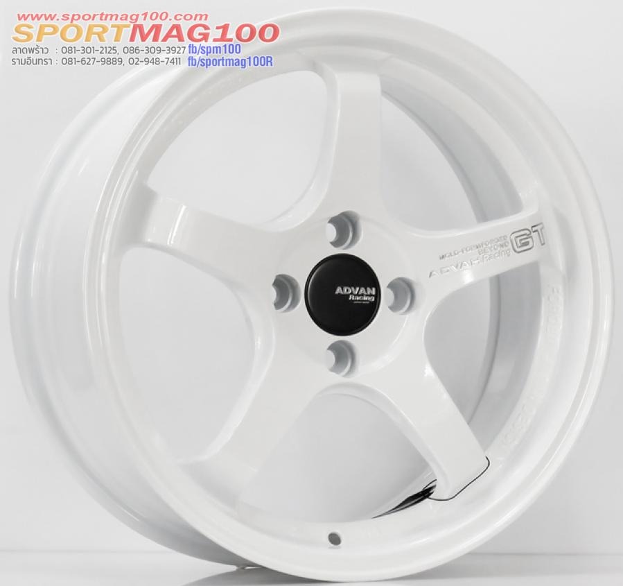 ล้อแม็ก Flowforming Advan GT ขอบ 16 กว้าง 7นิ้ว 4รู100 Offset35 สีขาว