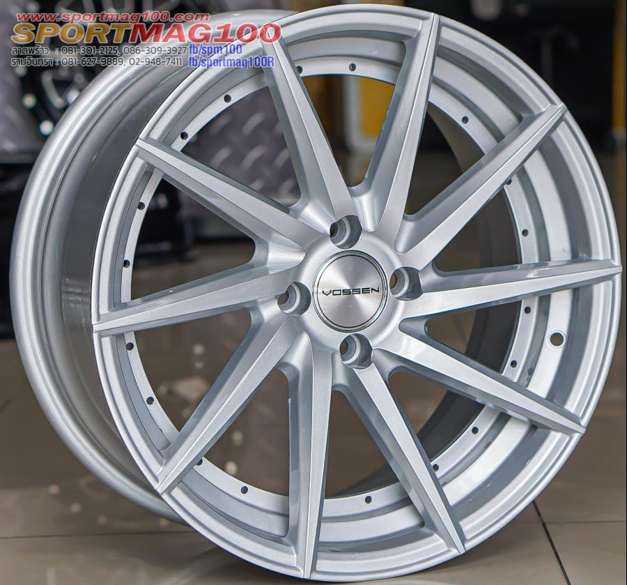 ล้อแม็กมือสอง NAYA CVT ขอบ17นิ้ว กว้าง8นิ้ว ET40 4รู100 สีซิลเวอร์ (รามอินทรา)