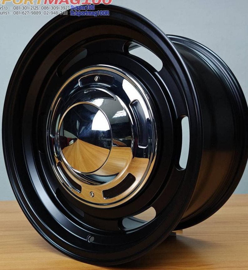 ล้อแม็กวินเทจ DEAN 5รู100/114.3 ET20 สีดำด้าน กว้าง7 ขอบ16นิ้ว 