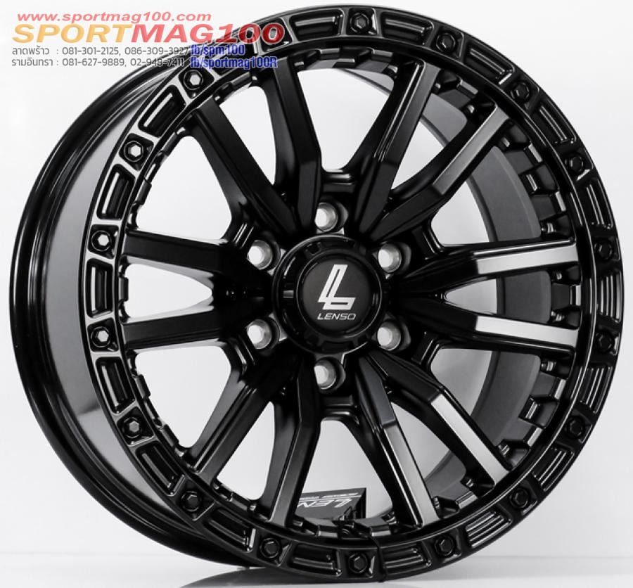 ล้อแม็ก Lenso Mx Valor ขอบ 18 กว้าง 9นิ้ว 6รู139 Offset12 สีดำด้าน