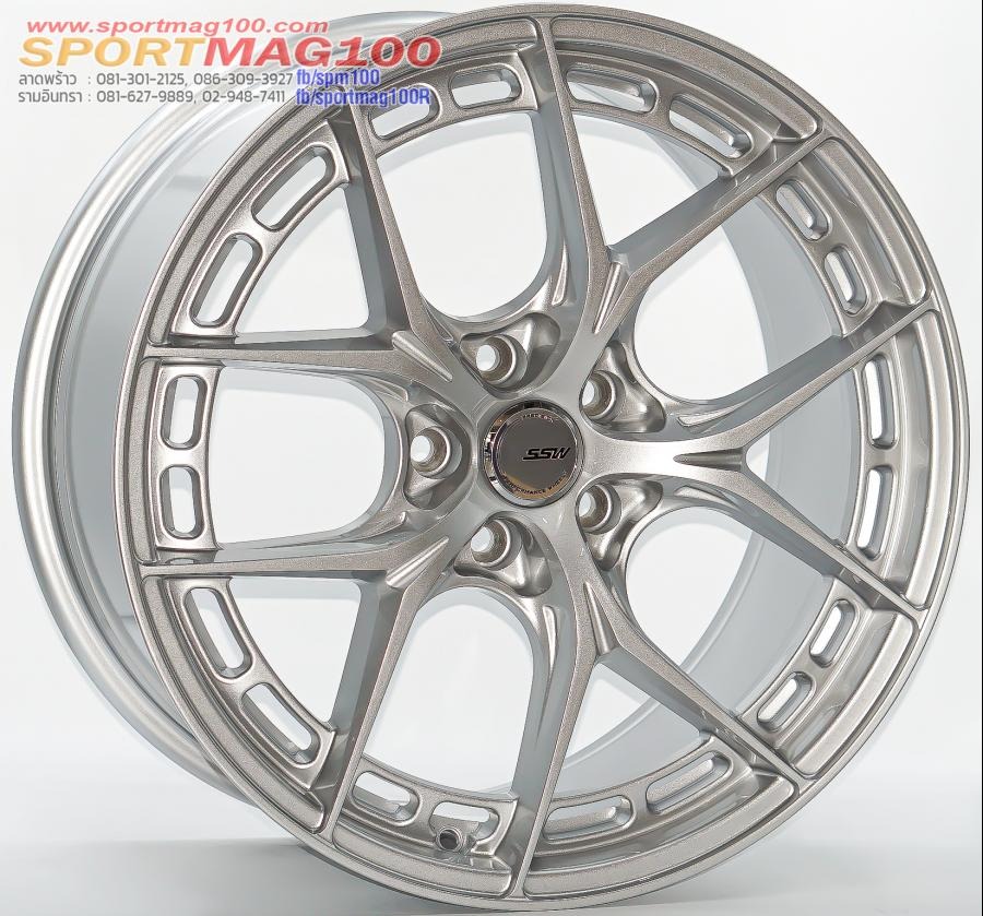 ล้อแม็กใหม่ SSW 436 ขอบ 18นิ้ว กว้าง 8.5นิ้ว 5รู108 Offset38 สีซิลเวอร์ (10.40kg)