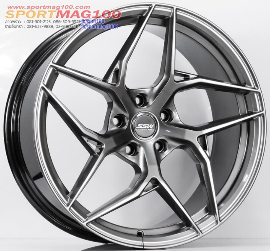 ล้อแม็ก SSW S369 ขอบ 19 กว้าง F8.5 R9.5นิ้ว 5รู114.3 Offset35-38 สีไฮเปอร์แบล็ค