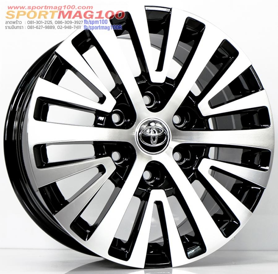 ล้อแม็ก MJT Majesty ขอบ 16 กว้าง 7.5นิ้ว 6รู130 Offset48 สีดำหน้าเงา (สำหรับรถตู้ Majesty)