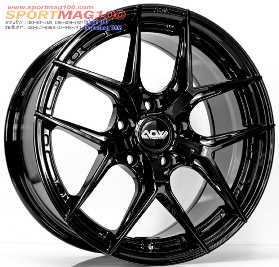 ล้อแม็ก AOW20 ขอบ 17 กว้าง 8.5นิ้ว 5รู112/114.3 Offset35 สีดำเงา