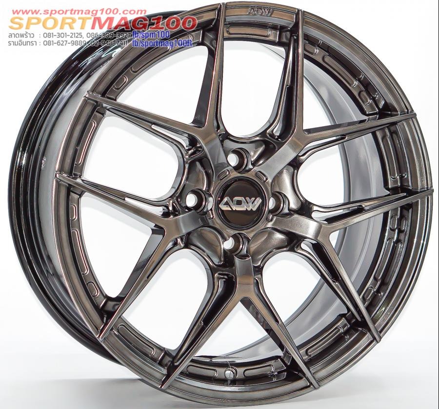 ล้อแม็ก AOW20 ขอบ 17 กว้าง 8นิ้ว 4รู100 Offset35 สีไฮเปอร์ดาร์ค