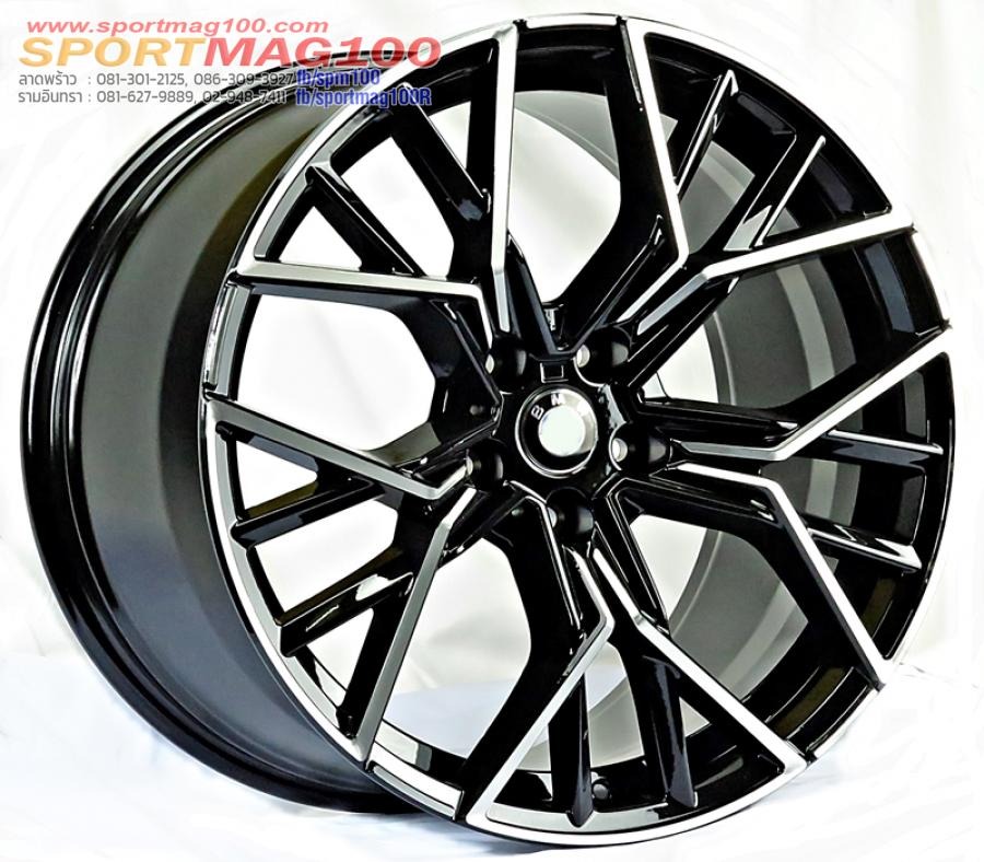ล้อแม็ก Msport 1398 ขอบ 20 กว้าง F8.5 R9.5นิ้ว 5รู112 Offset23-38 สีดำหน้าเงา