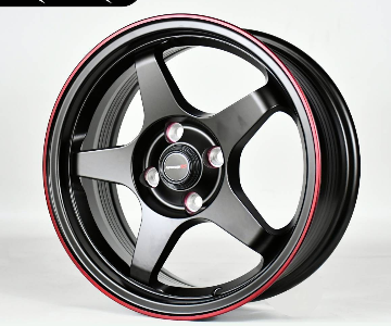 ล้อแม็ก Inferno 5042 4รู100 ET35 ดำขอบแดง กว้าง6.5 ขอบ15นิ้ว