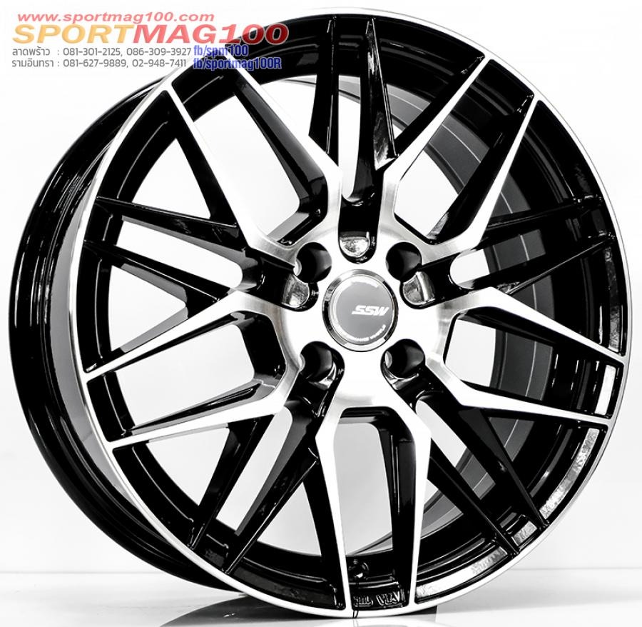 ล้อแม็ก SSW Vorsteiner S348 ขอบ 16 กว้าง 7นิ้ว 4รู100 Offset35 สีดำหน้าเงา