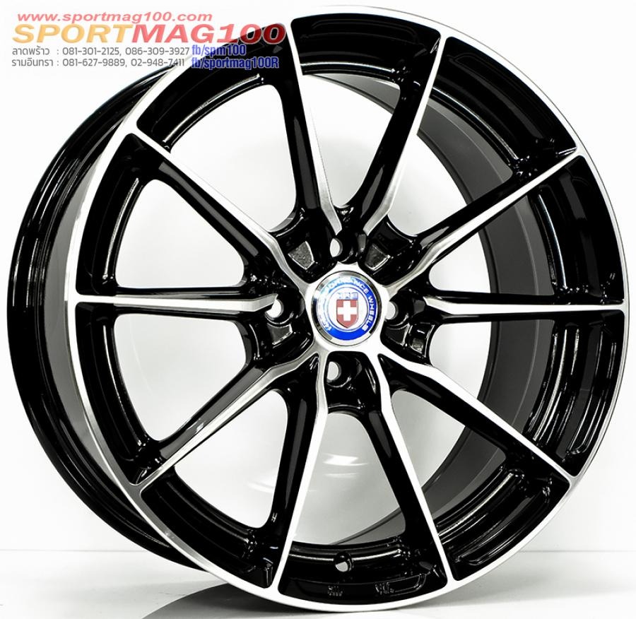 ล้อแม็ก SSW HRE S380 ขอบ 17 กว้าง 8นิ้ว 4รู100 Offset38 สีดำหน้าเงา