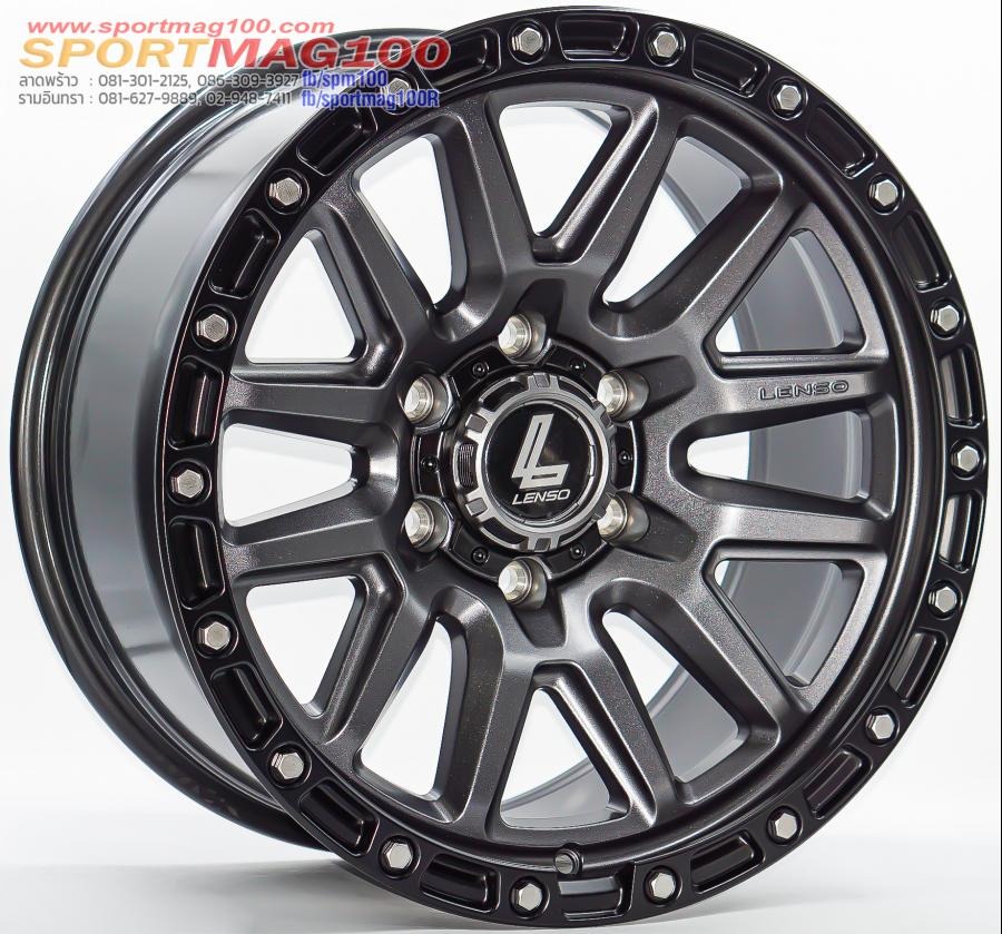 ล้อแม็ก Lenso Max Marvel ขอบ 18 กว้าง 9นิ้ว 6รู139 Offset0 สีเทาขอบดำ