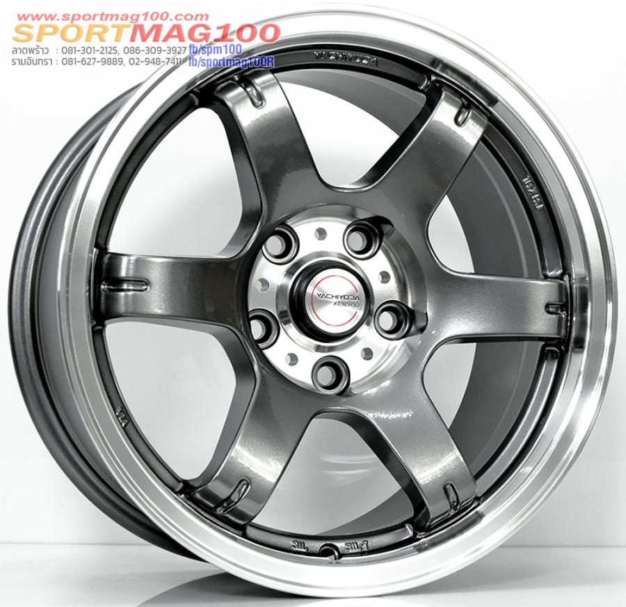 ล้อแม็ก Yachiyoda XT6 ขอบ 16 กว้าง 8นิ้ว 5รู114.3 Offset30 สีเทาขอบเงา