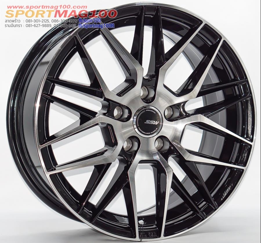 ล้อแม็กใหม่ SSW 348 ขอบ 16นิ้ว กว้าง 7นิ้ว 5รู108 Offset35 ดำหน้าเงา