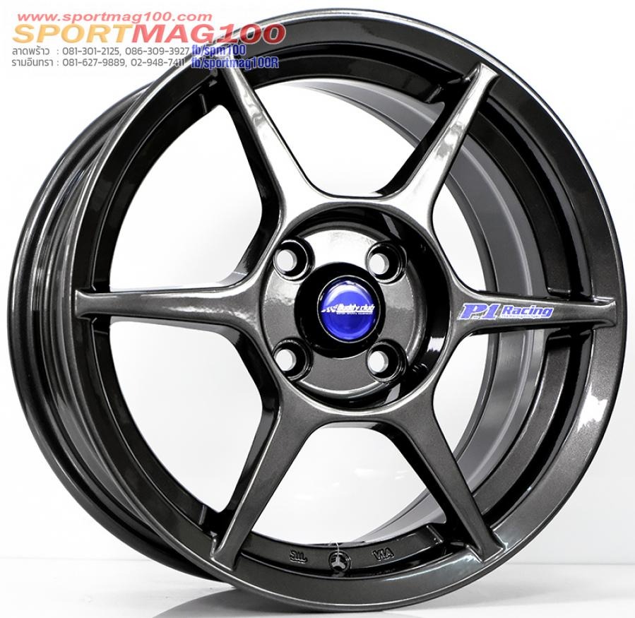 ล้อแม็ก AOW Buddy P1 Flowforming ขอบ 15 กว้าง 7นิ้ว 4รู100 Offset35 สีดาร์คกัน