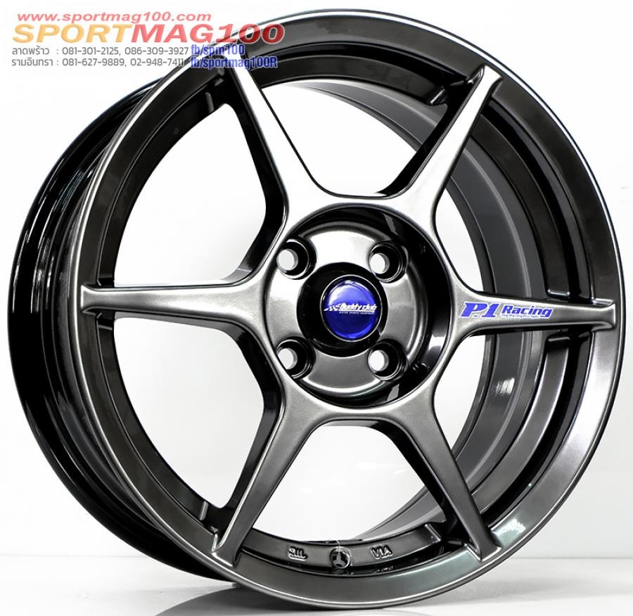 ล้อแม็ก AOW Buddy P1 Flowforming ขอบ 15 กว้าง 7นิ้ว 4รู100 Offset35 สีไฮเปอร์แบล็ค