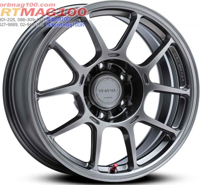 ล้อแม็กใหม่ FlowForming Lenso VENOM VT1 LITETECH+ ขอบ 18 กว้าง 9นิ้ว 6รู139.7 Offset0 สีไฮเปอร์แบล็ค