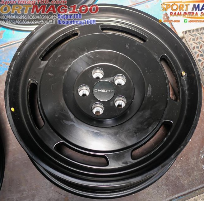 ล้อแม็กติดรถ Chery V23 ขอบ19 5รู108 ดำด้าน กว้าง 7.5 Offset43 (รามอินทรา)