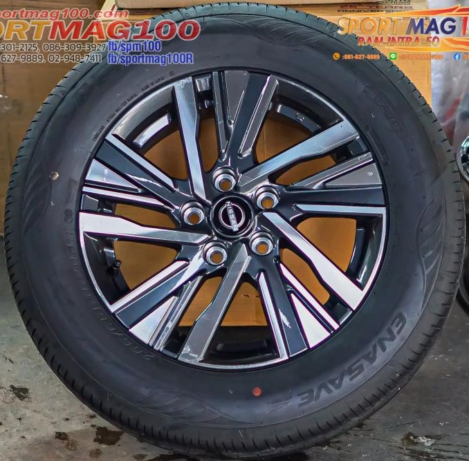 ล้อติดรถ Nissan Serena ขอบ16 กว้าง 6นิ้ว 5รู114.3 Offset 45 (รามอินทรา)