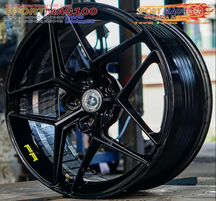 ล้อมือสอง FF11 ขอบ18 กว้าง 8.5นิ้ว 5รู112/114.3 Offset35 สีดำเงา (รามอินทรา)