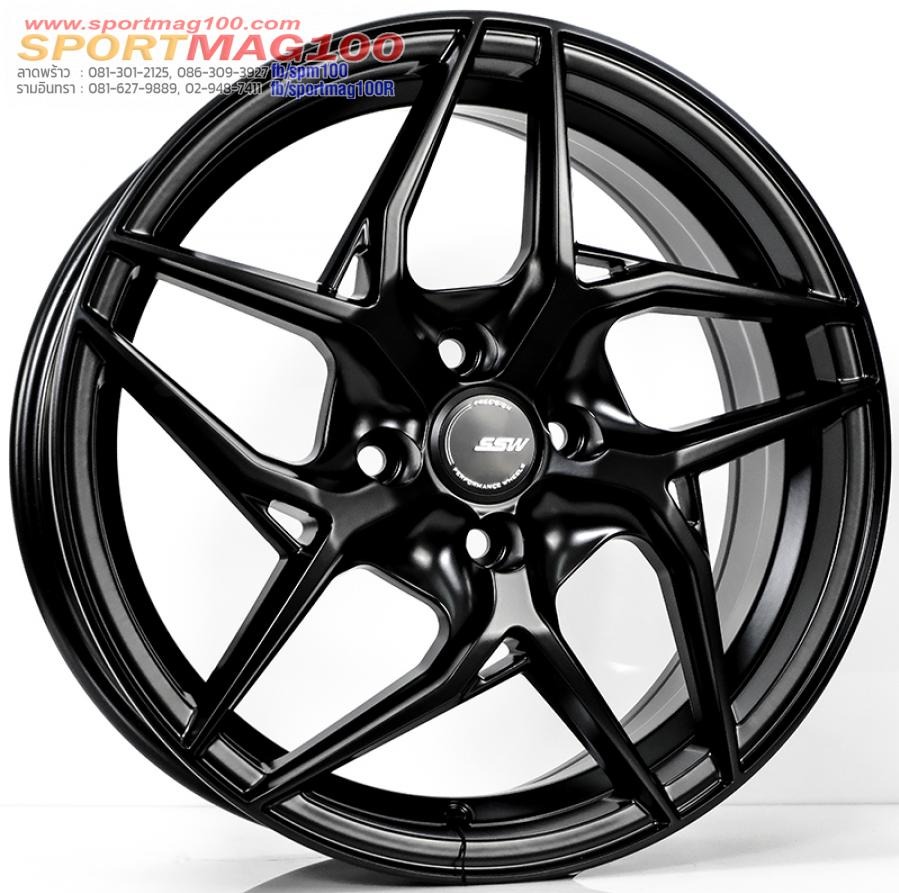 ล้อแม็ก SSW S369 ขอบ16นิ้ว กว้าง6.5นิ้ว 4รู100 Offset38 สีดำด้าน