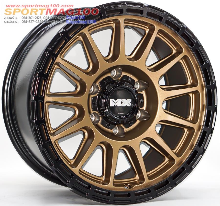 ล้อแม็ก Lenso MX Dinero ขอบ 17นิ้ว กว้าง 9นิ้ว 6รู139.7 Offset12 สีทองขอบดำ