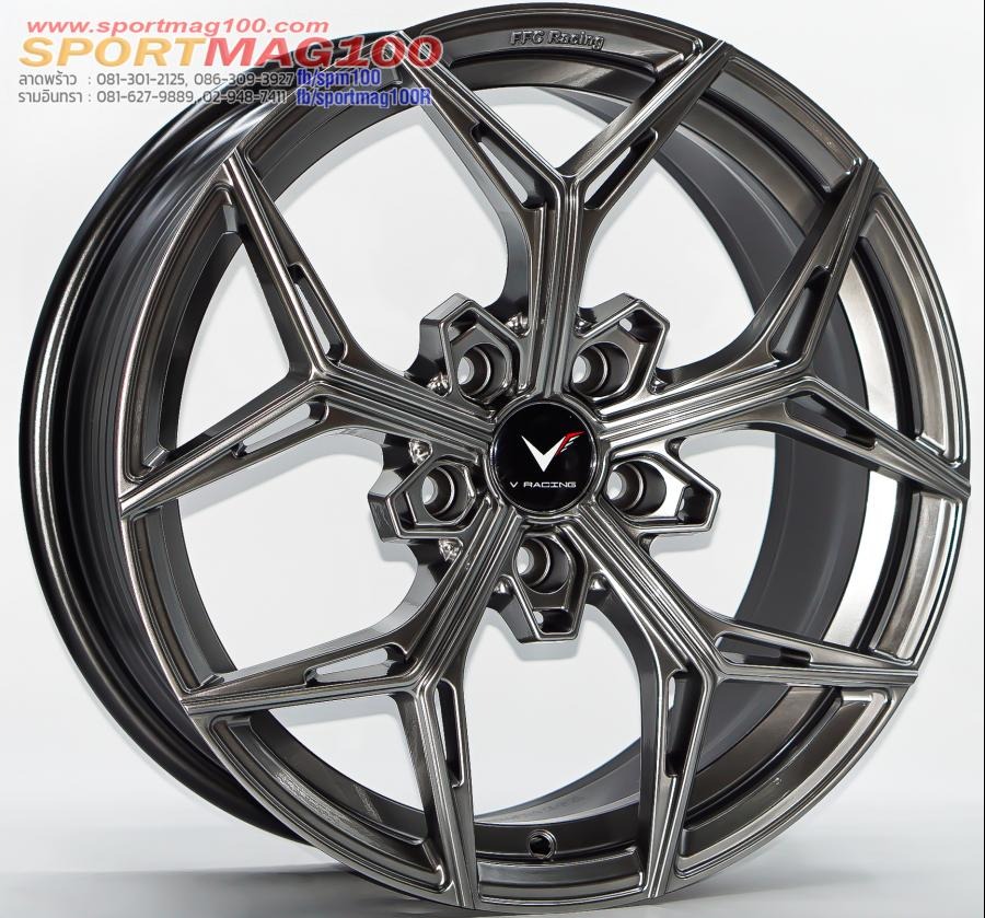 ล้อแม็ก WP FF074 ขอบ 17นิ้ว กว้าง 7.5นิ้ว 5รู114/112 Offset35 ไฮเปอร์แบล็ค