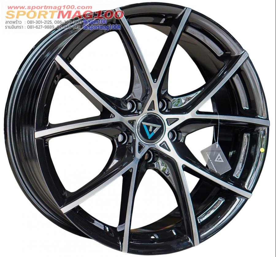 ล้อแม็ก FlowForming VLF52 ขอบ 18นิ้ว กว้าง 8นิ้ว 5รู112/114 Offset38 สีดำหน้าเงา