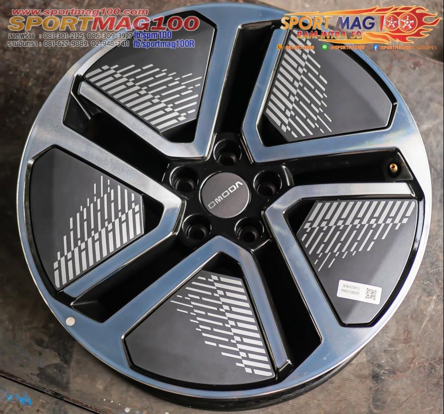 ล้อแม็กติดรถ Omoda C5 EV ขอบ18 กว้าง 7นิ้ว 5รู108 Offset33 CB60 (รามอินทรา)