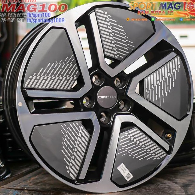 ล้อแม็กติดรถ Omoda C5 EV ขอบ18 กว้าง 7นิ้ว 5รู108 Offset33 CB60 (รามอินทรา)