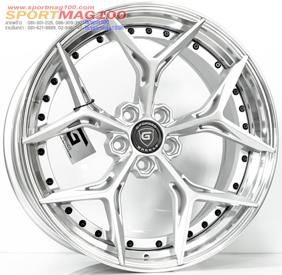 ล้อแม็ก G-Forged GF15 FlowForming ขอบ 20 กว้าง F8.5 R10นิ้ว 5รู112/114.3 Offset32-40 สีBrusSilverMatt