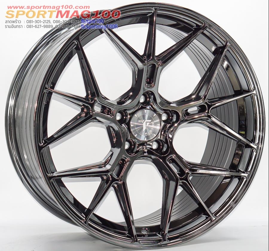 ล้อแม็ก Flowforming Flotec F125 5รู114/112 แบล็คโคม ล้อหน้า8.5 ET35 ล้อหลัง9.5 ET45 ขอบ19นิ้ว