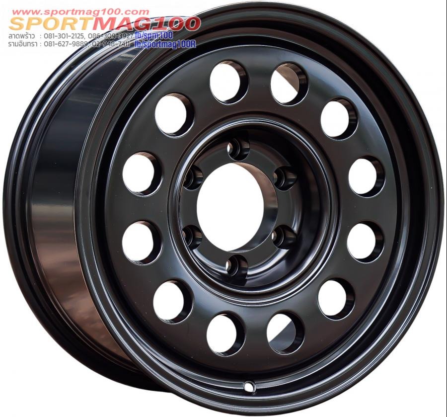 ล้อทรงลุง JAOS 6รู139.7 ET20 สีดำ กว้าง8 ขอบ16นิ้ว 