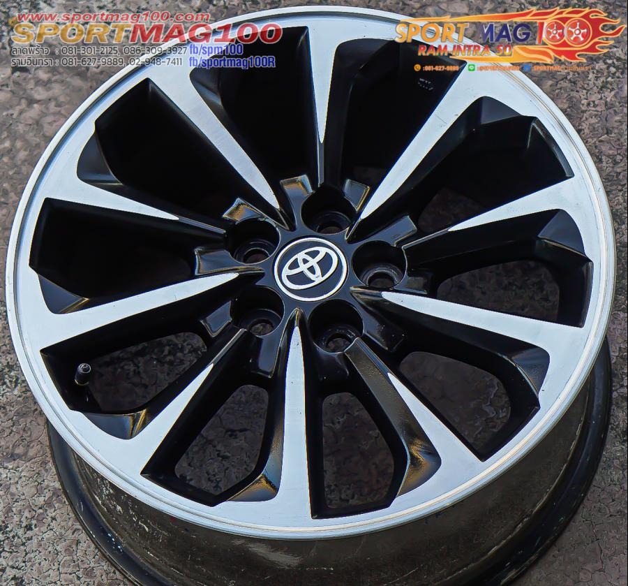 ล้อแม็กมือสอง New Altis 5รู100 ดำหน้าเงา 7-16นิ้ว(รามอินทรา)
