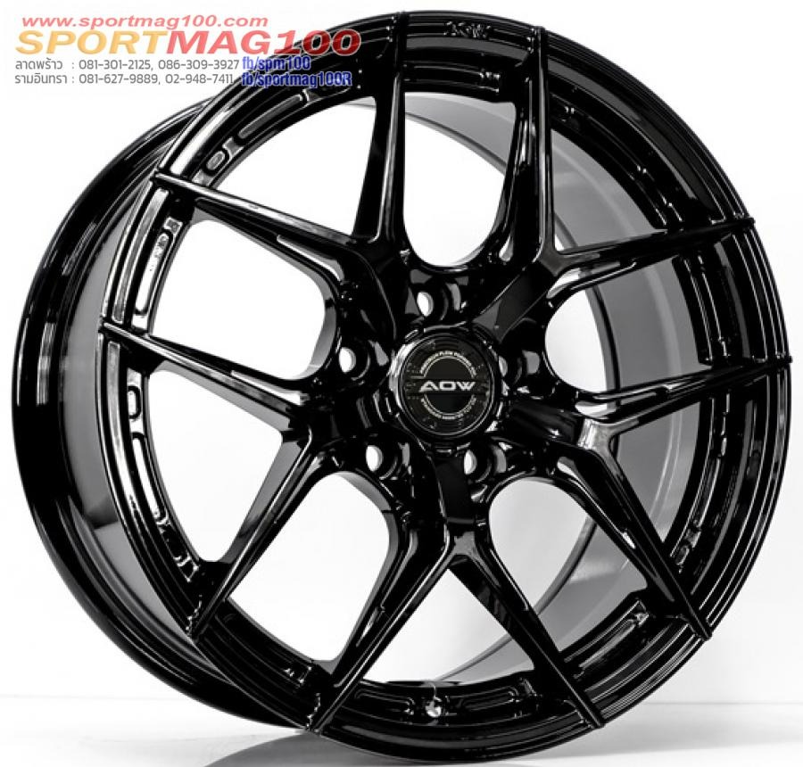 ล้อแม็ก AOW20 ขอบ18นิ้ว กว้าง8.5นิ้ว 5รู114.3/112 Offset35 สีดำเงา