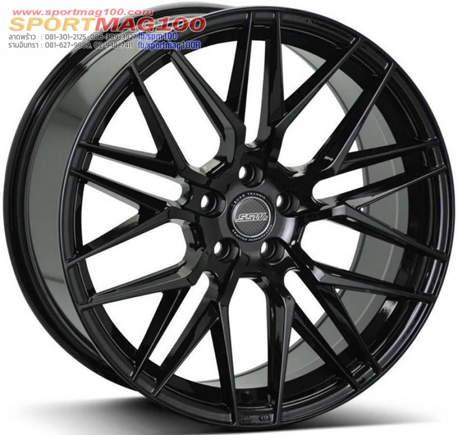 ล้อแม็ก SSW S348 Vorsteiner  ขอบ18นิ้ว กว้าง8.5นิ้ว 5รู108 Offset38 สีดำเงา