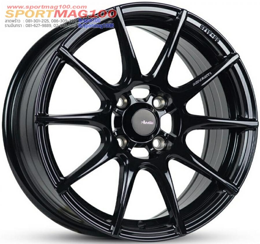 ล้อแม็ก Advanti MD018 Aria ขอบ15นิ้ว กว้าง6.5นิ้ว 4รู100 Offset40 สีดำเงา