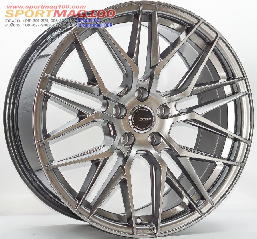 ล้อแม็กใหม่ SSW S348 ขอบ18นิ้ว กว้าง8.5นิ้ว 5รู108 Offset38 สีไฮเปอร์แบล็ค
